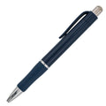The PensXpress Xpress Odyssey, a blue and silver custom imprint pen with a clip, is shown diagonally on a white background¡ªideal for conference organizers seeking stylish branded pens.