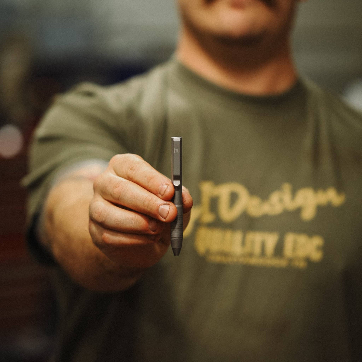 USA Ti Pocket Pro Compact Titanium Pen for Everyday Carry with a Sleek Design